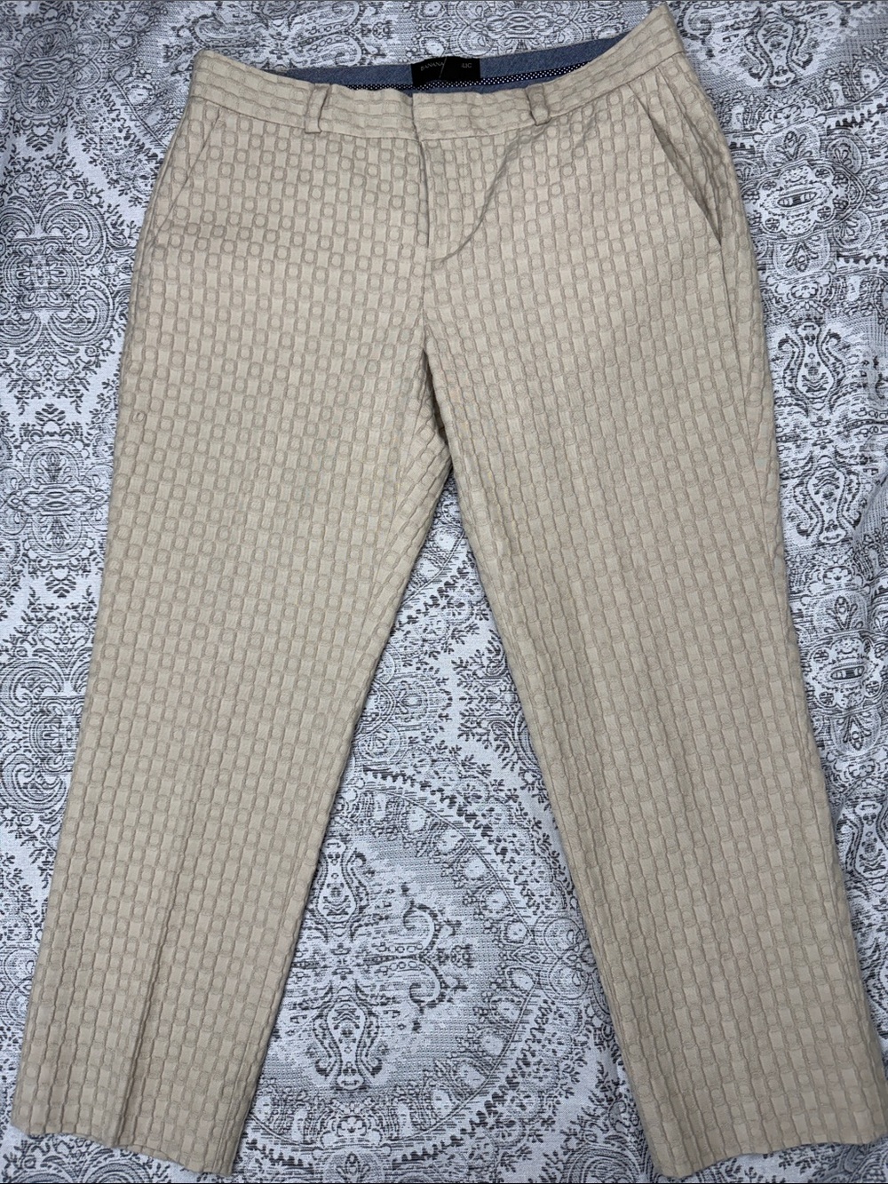 Beige Women’s Banana Republic Textured Dress Pants - P6